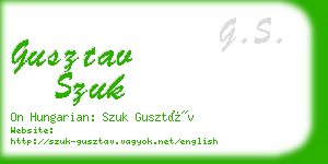 gusztav szuk business card